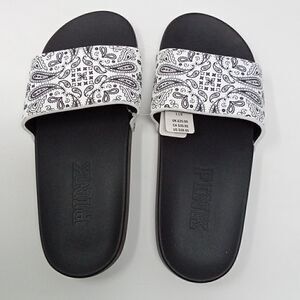 VS Pink L PAISLEY Slides Sandals